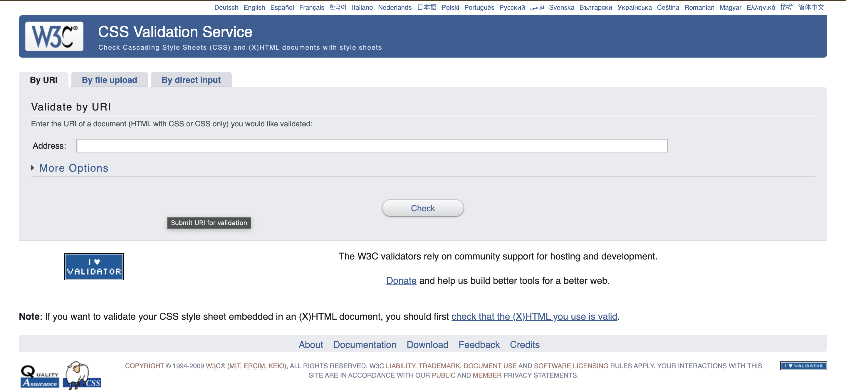 W3C Validation Website